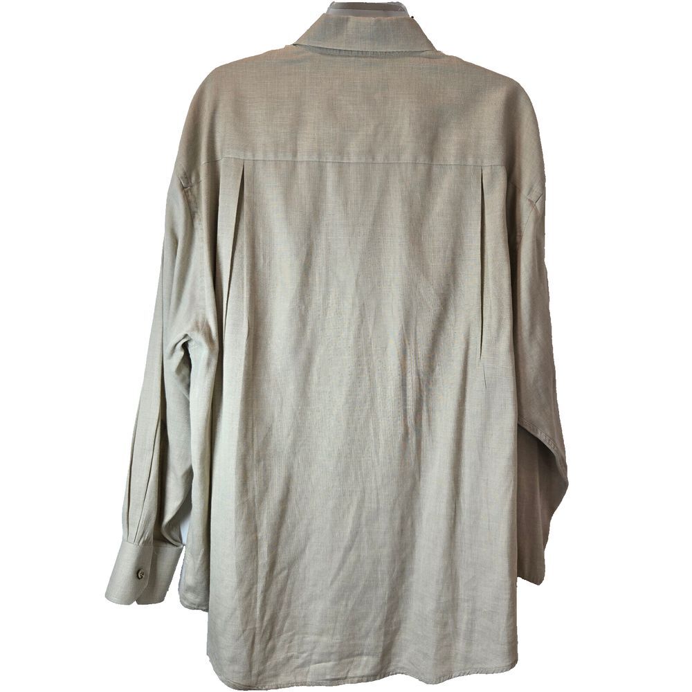 Kenneth Cole New York Shirt Mens 17.5 34-35 Tan Long Sleeve Button Classy Casual - Picture 5 of 8
